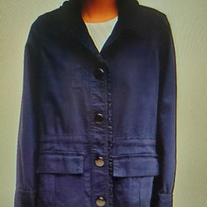 NEW BROOME Street Ruffle Military Jacket